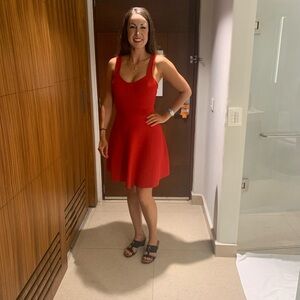 Ted Baker Elegant Red Sleeveless Dress
